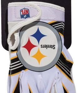 Franklin Youth Pittsburgh Steelers Team Logo Receiver Gloves For Boys'