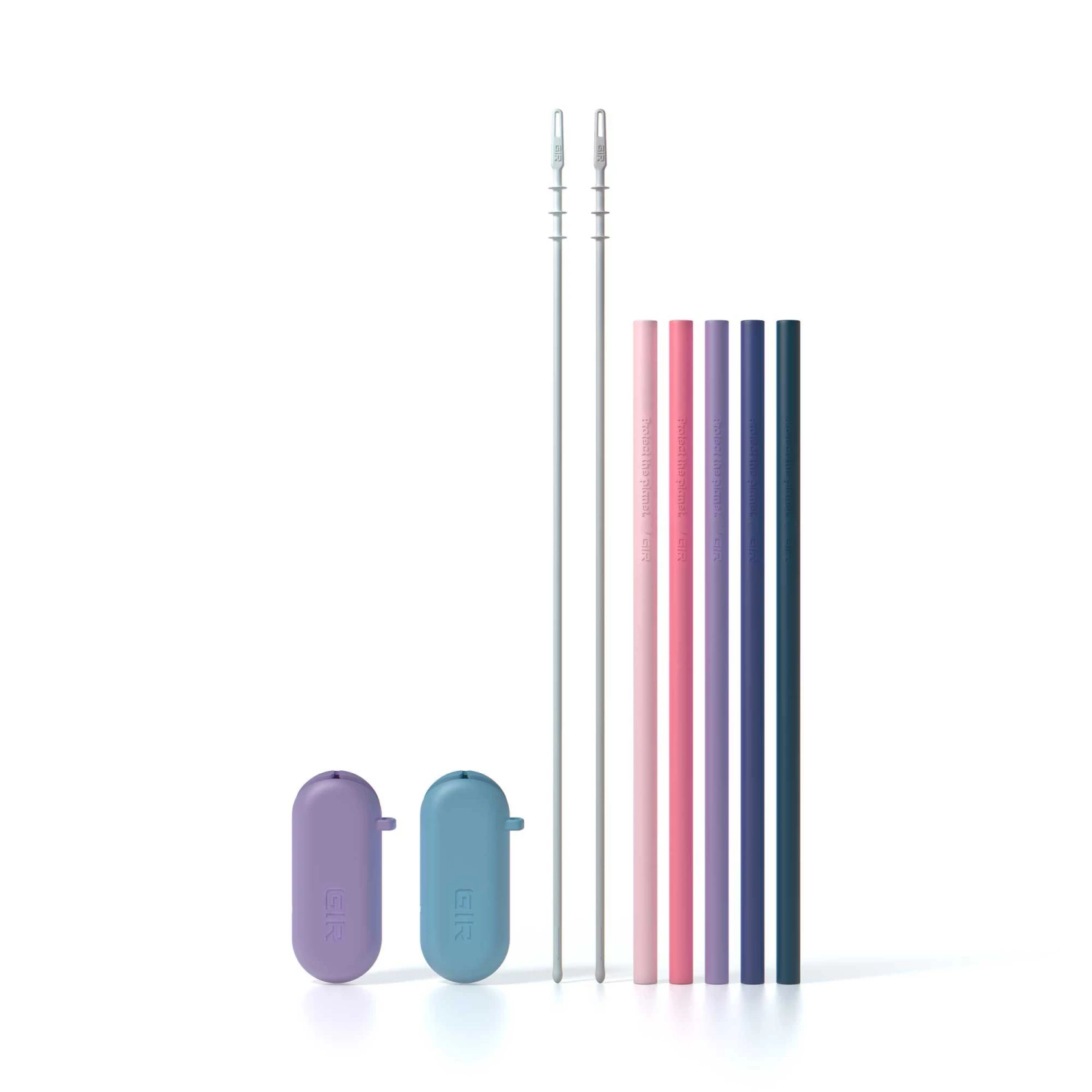 GIR-Get It Right GIR Traveler Silicone Straw 5-Pack For Unisex Dusk 1 GIR-Get It Right GIR Traveler Silicone Straw 5-Pack For Unisex Dusk