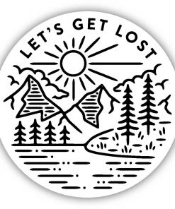 Stickers Northwest Let's Get Lost Sticker For Unisex