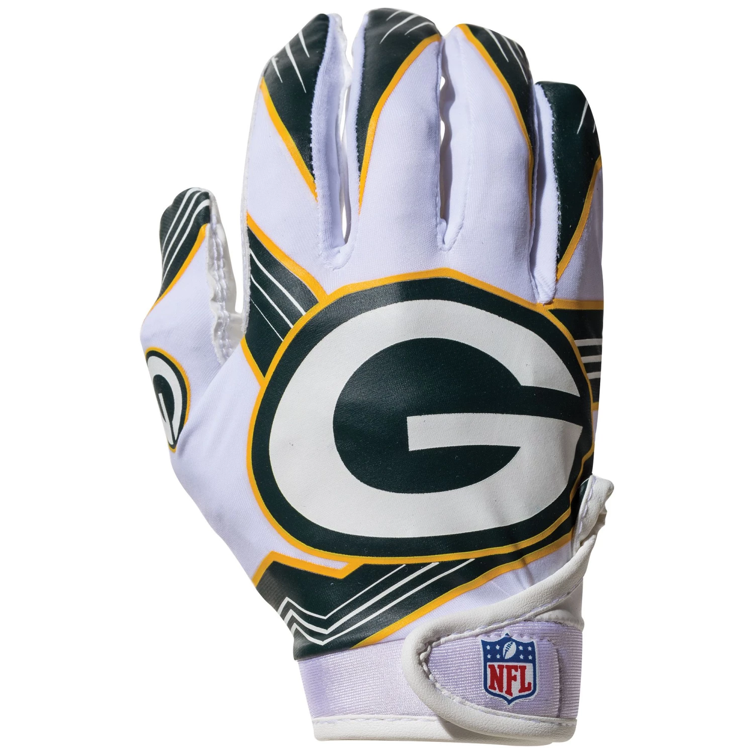 Franklin Youth Green Bay Packers Receiver Gloves 1 Franklin Youth Green Bay Packers Receiver Gloves