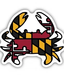 Stickers Northwest Maryland Flag Crab Sticker For Unisex