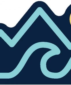Stickers Northwest Mountains, Wave, Sun Sticker For Unisex