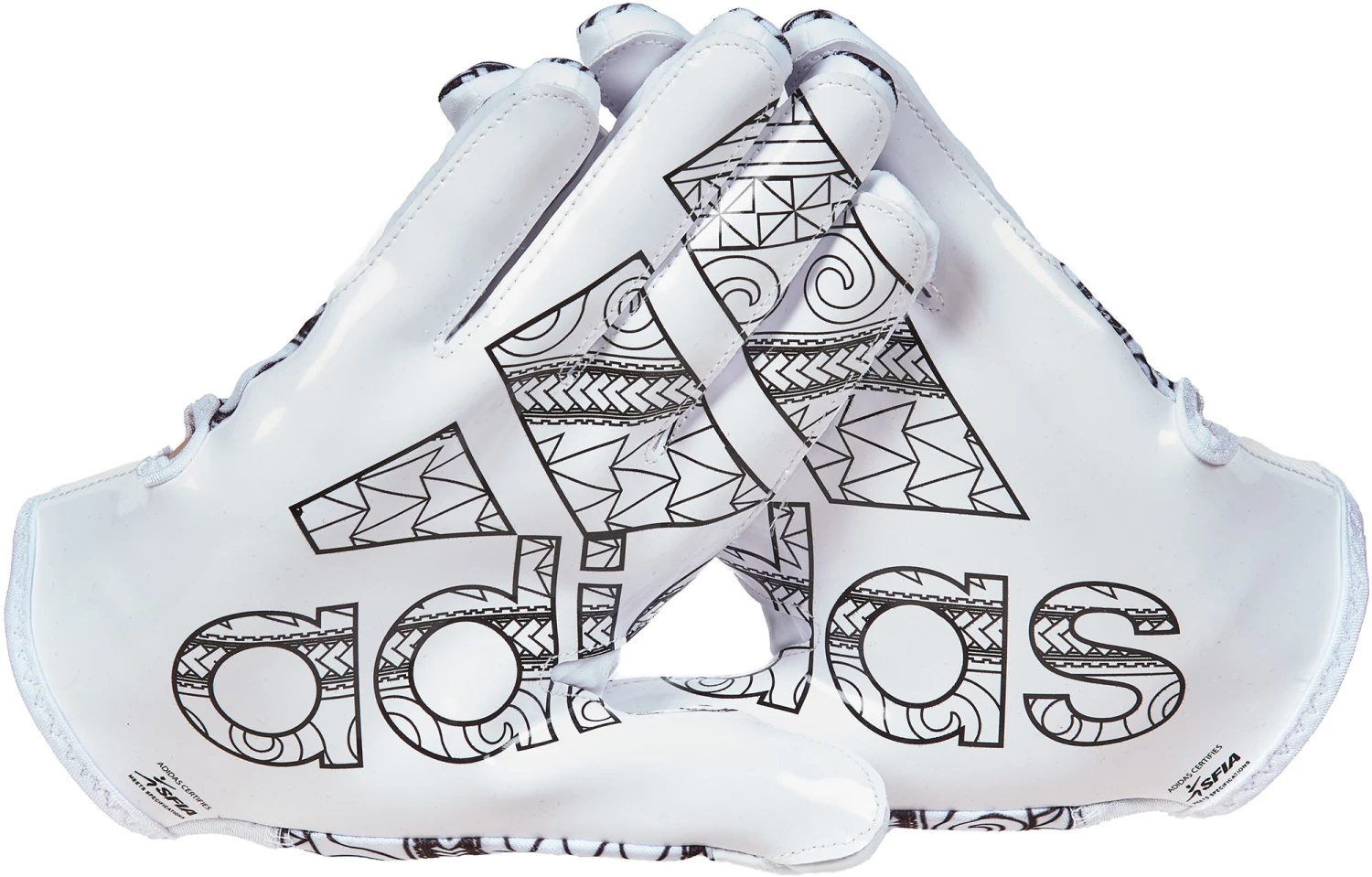 Adidas Adult Adizero 11 Receiver Gloves For Unisex White/black 3 Adidas Adult Adizero 11 Receiver Gloves For Unisex White/black - Image 3