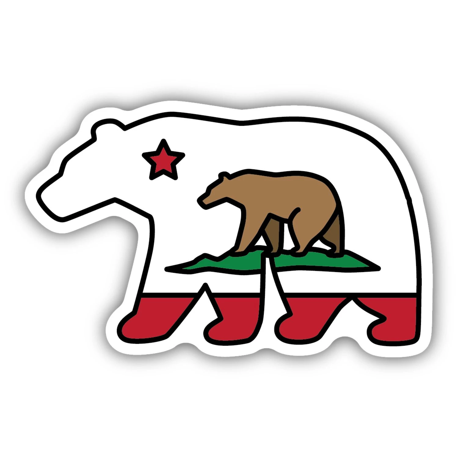 Stickers Northwest Northwest California Flag Bear Sticker For Unisex 1 Stickers Northwest Northwest California Flag Bear Sticker For Unisex