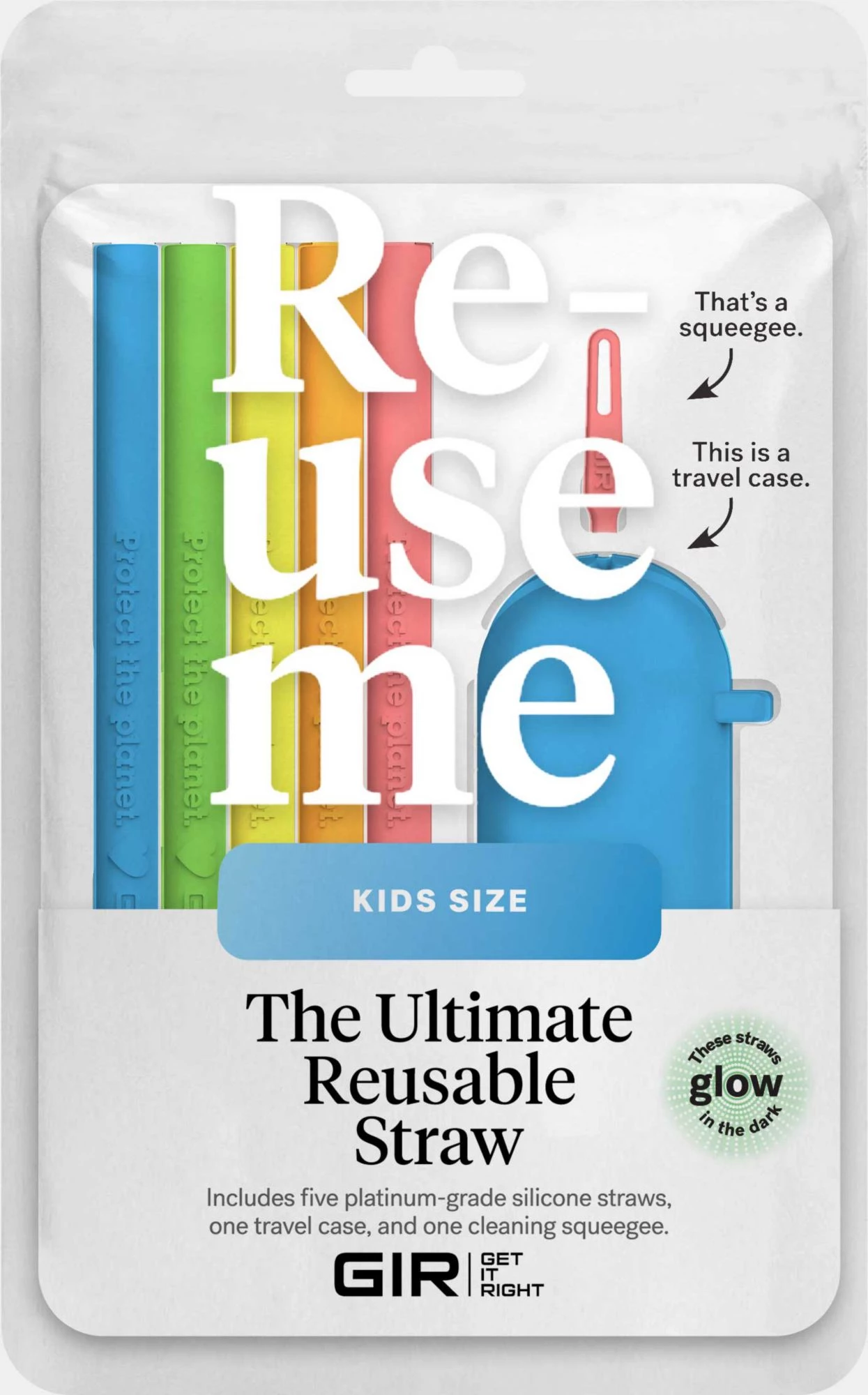 GIR-Get It Right GIR Kids' Silicone Straws 5-Pack For Unisex Electric 2 GIR-Get It Right GIR Kids' Silicone Straws 5-Pack For Unisex Electric - Image 2