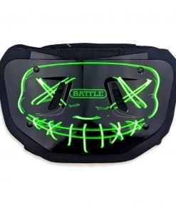 Battle Adult Nightmare 2.0 Chrome Football Back Plate For Unisex Black/neon Green