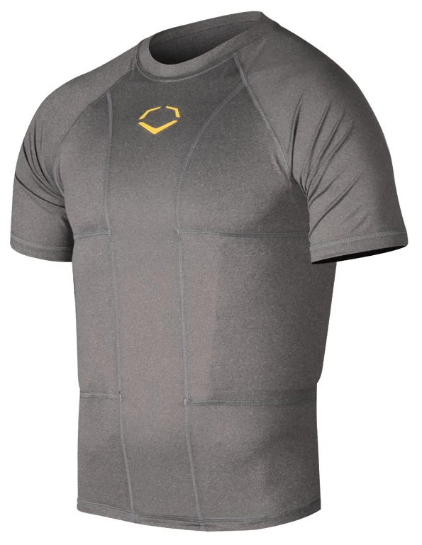 EvoShield Adult Performance Football Rib Shirt With Shields For Men Charcoal 1 EvoShield Adult Performance Football Rib Shirt With Shields For Men Charcoal