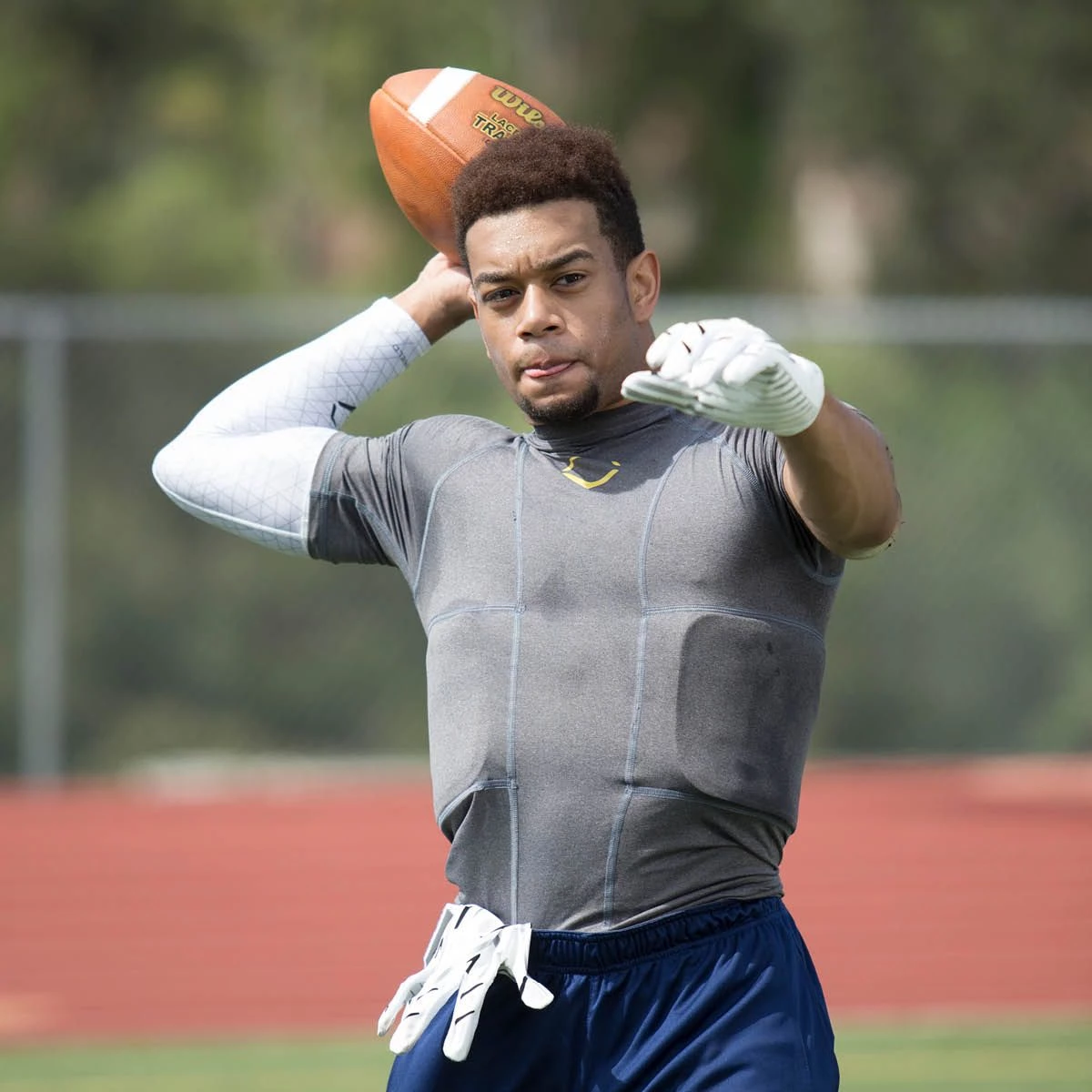 EvoShield Adult Performance Football Rib Shirt With Shields For Men Charcoal 2 EvoShield Adult Performance Football Rib Shirt With Shields For Men Charcoal - Image 2