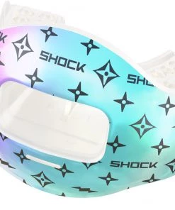 Shock Doctor Chrome Iridescent Max Airflow Lux Logo Mouthguard For Unisex Black/iridescent