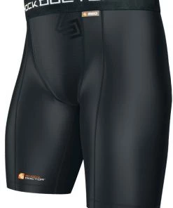 Shock Doctor Adult Core Compression Shorts With Cup Pocket For Men Black