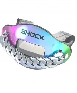 Shock Doctor Max Airflow 2.0 3D Chain Lip Guard For Unisex Iridescent Silver