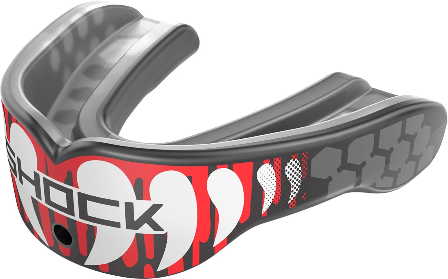 Shock Doctor Youth Gel Max Power Drip Fang Mouth Guard For Unisex Black/red/white 2 Shock Doctor Youth Gel Max Power Drip Fang Mouth Guard For Unisex Black/red/white - Image 2