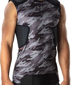 Under Armour Adult Game Day Armour Pro 5-Pad Integrated Shirt For Men Black/wht Black Camo