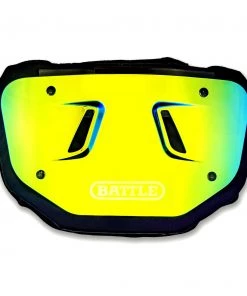 Battle Adult Prism Football Back Plate For Unisex Gold/blue