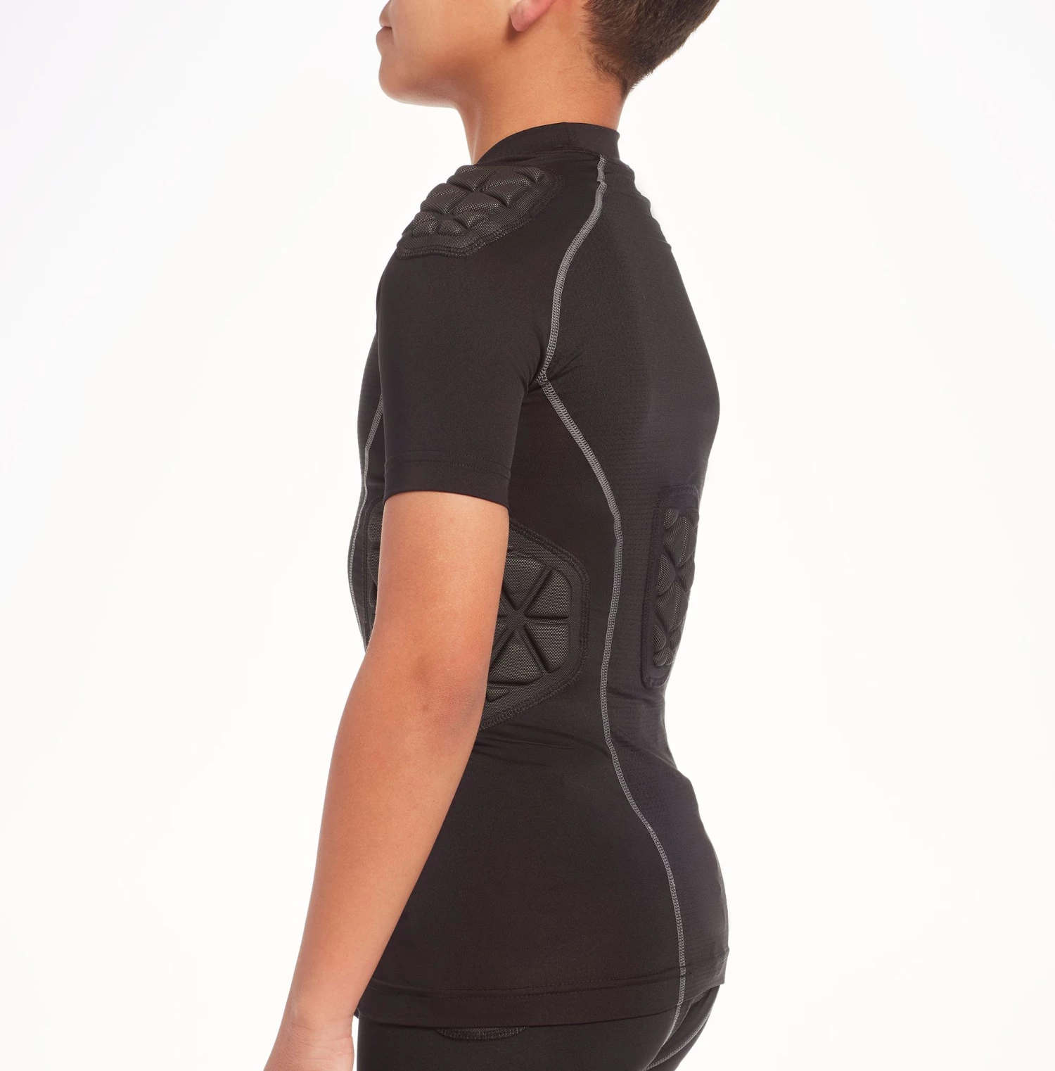 Adidas Youth Techfit Padded Football Shirt For Boys' Black 3 Adidas Youth Techfit Padded Football Shirt For Boys' Black - Image 3