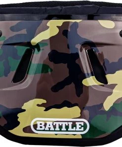 Battle Youth Chrome Green Camo Football Back Plate For Unisex Camouflage Green