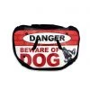 Battle Adult Beware Of Dog Chrome Football Back Plate For Unisex Red/white