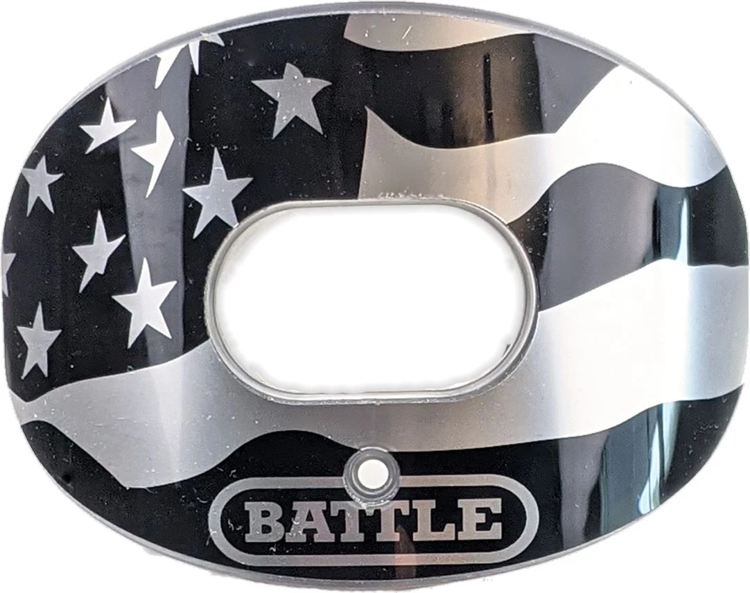 Battle Chrome American Flag Oxygen Lip Guard For Unisex Black/white 1 Battle Chrome American Flag Oxygen Lip Guard For Unisex Black/white