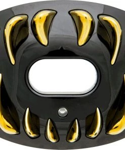 Battle Adult Oxygen 3D Chrome Predator Lip Guard For Unisex Yellow/pink