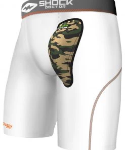 Shock Doctor Adult AirCore Compression Shorts With Hard Cup For Men Black