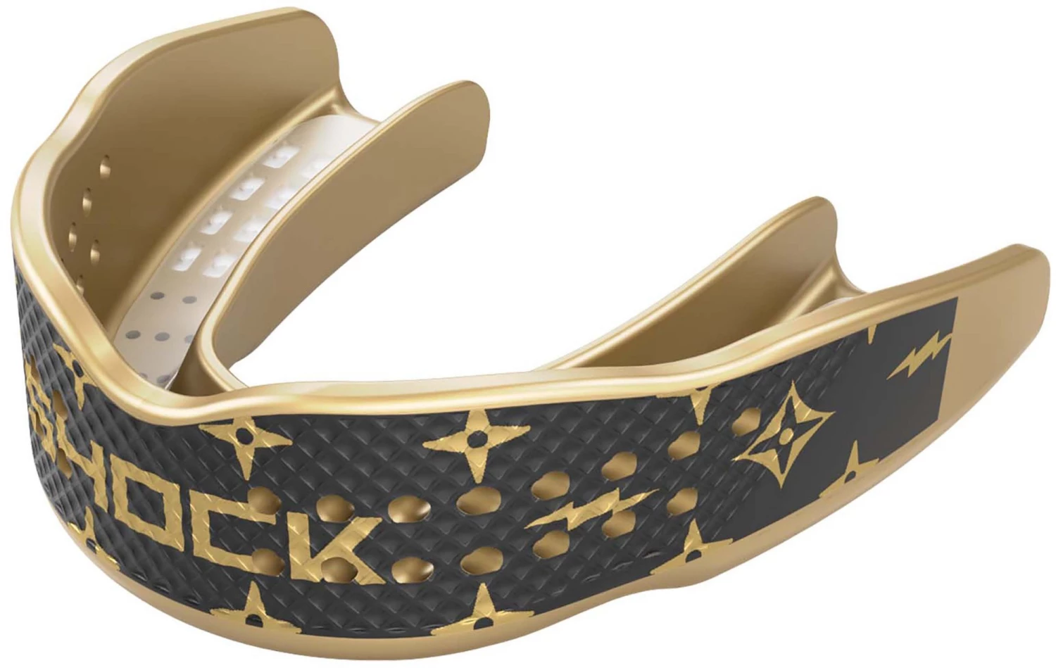 Shock Doctor Trash Talker Lux Logo Mouthguard For Unisex Black/gold 1 Shock Doctor Trash Talker Lux Logo Mouthguard For Unisex Black/gold