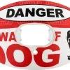 Battle Sports Beware Of Dog Oxygen Football Mouthguard For Unisex Red/white
