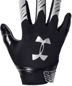 Under Armour Youth F7 PeeWee Football Gloves For Unisex Black/silver