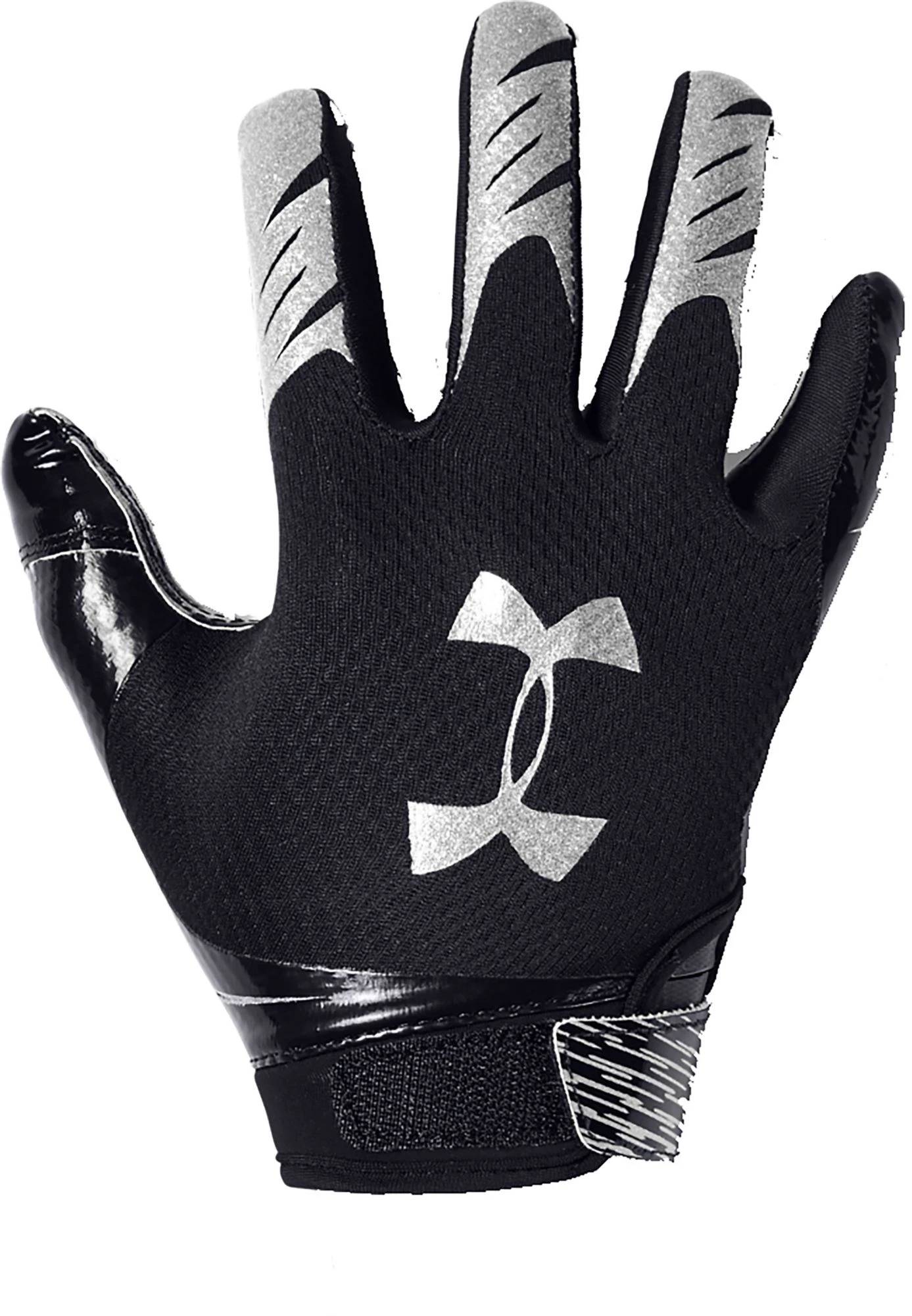 Under Armour Youth F7 PeeWee Football Gloves For Unisex Black/silver 1 Under Armour Youth F7 PeeWee Football Gloves For Unisex Black/silver