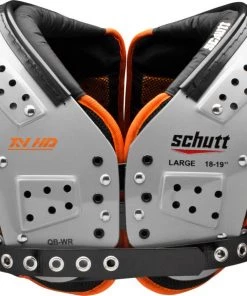 Schutt Varsity XV HD QB/WR Football Shoulder Pads For Unisex Silver/orange/black