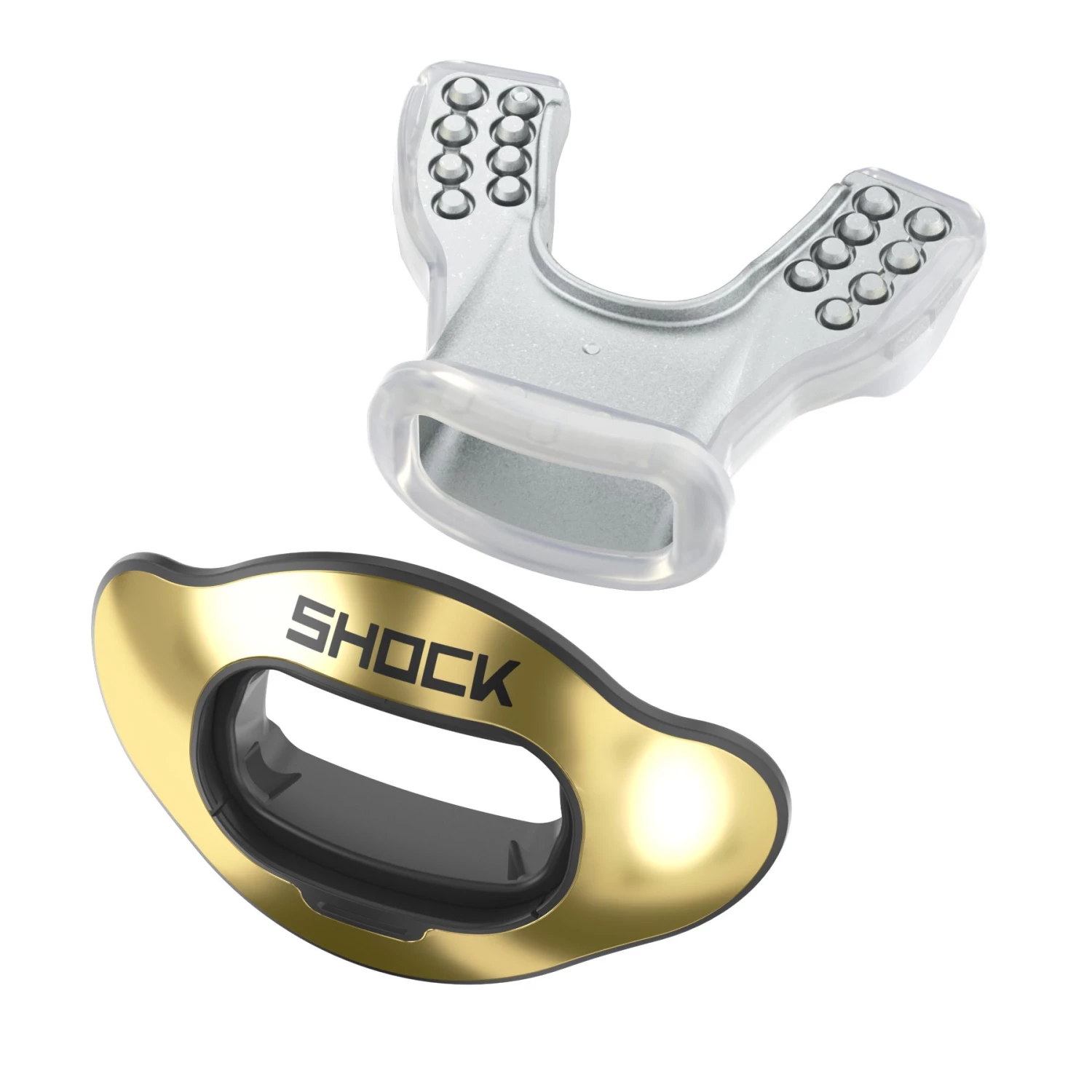 Shock Doctor Chrome Interchange Lip Guard With Shield For Unisex Gold 1 Shock Doctor Chrome Interchange Lip Guard With Shield For Unisex Gold