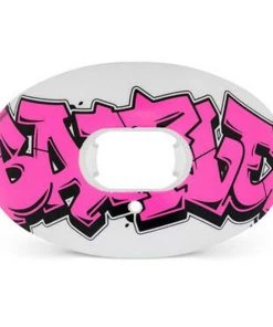 Battle Sports Graffiti Oxygen Football Mouthguard For Unisex White/pink