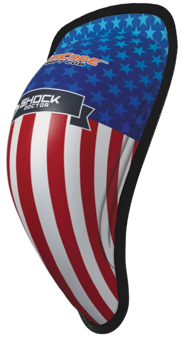 Shock Doctor Adult Aircore Soft Athletic Cup For Men Red/white/blue 1 Shock Doctor Adult Aircore Soft Athletic Cup For Men Red/white/blue