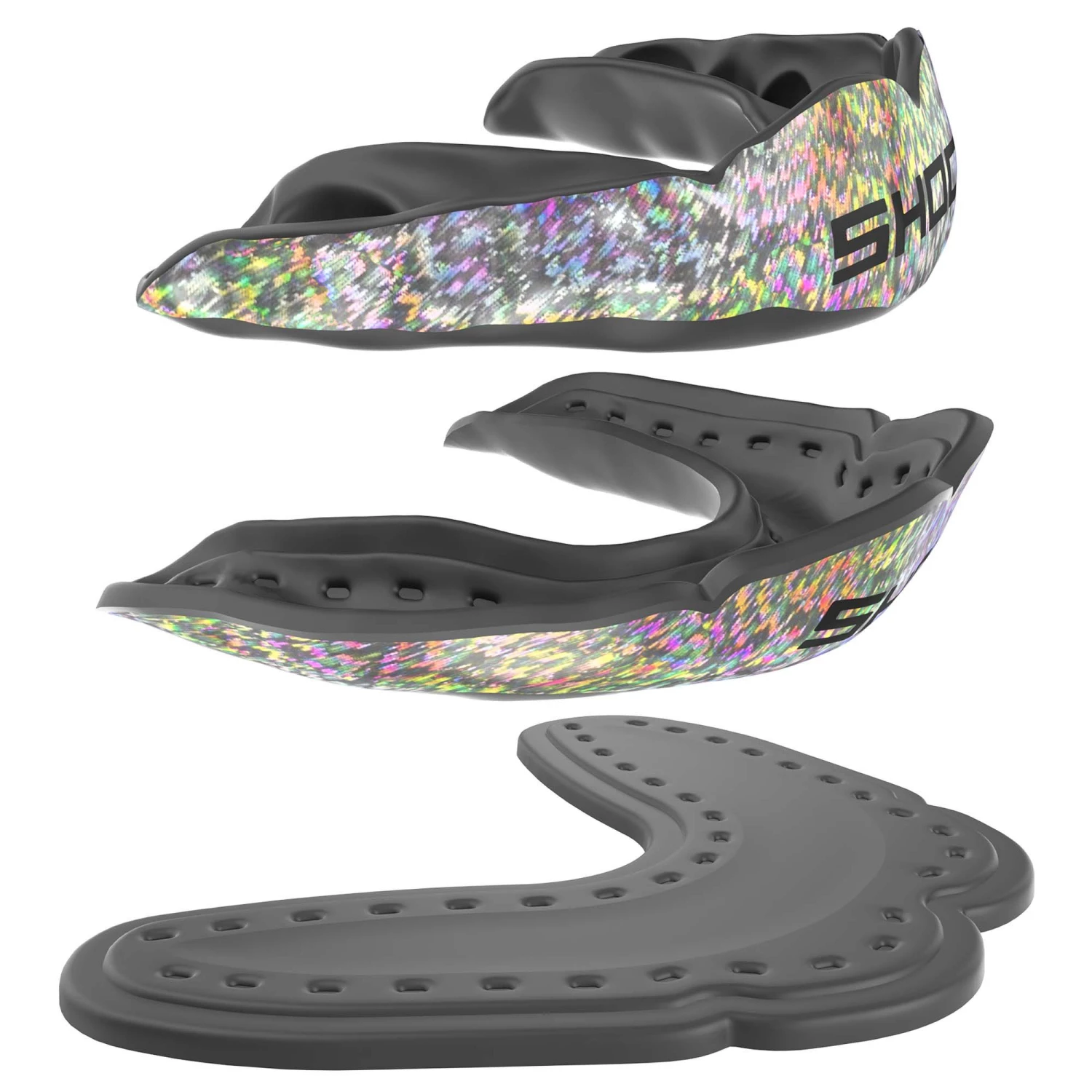Shock Doctor Microfit Mouthguard For Unisex Iridescent Silver 2 Shock Doctor Microfit Mouthguard For Unisex Iridescent Silver - Image 2