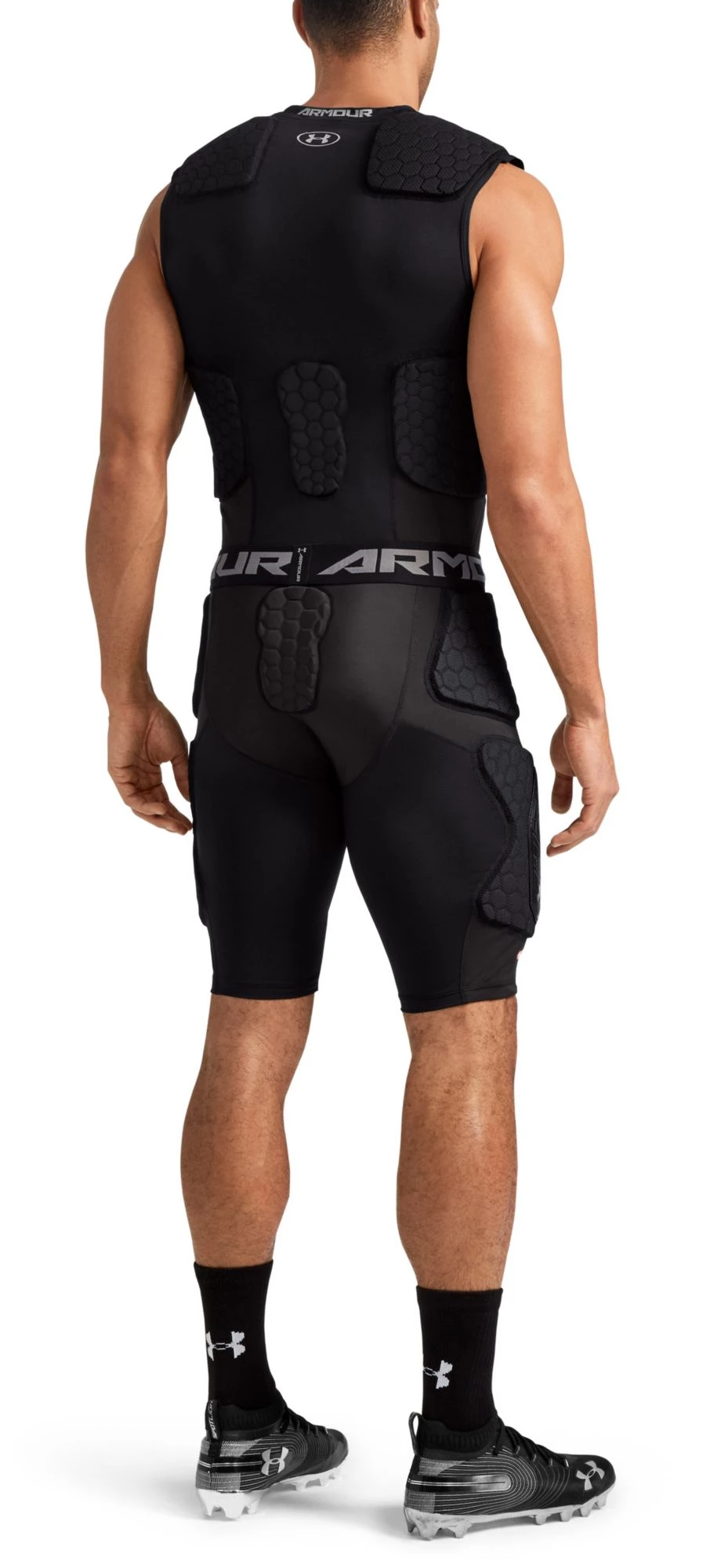 Under Armour Youth Game Day Pro 5-Pad Girdle For Boys' Black 2 Under Armour Youth Game Day Pro 5-Pad Girdle For Boys' Black - Image 2