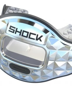 Shock Doctor Max AirFlow 2.0 3D Pyramid Chrome Lip Guard For Unisex Black/silver