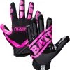 Battle Adult Ultra-Stick Receiver Gloves For Men Pink/black