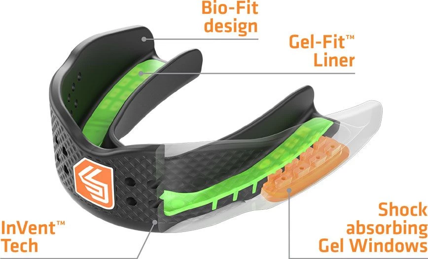 Shock Doctor Women's SuperFit Basketball Mouthguard For Unisex Black 2 Shock Doctor Women's SuperFit Basketball Mouthguard For Unisex Black - Image 2