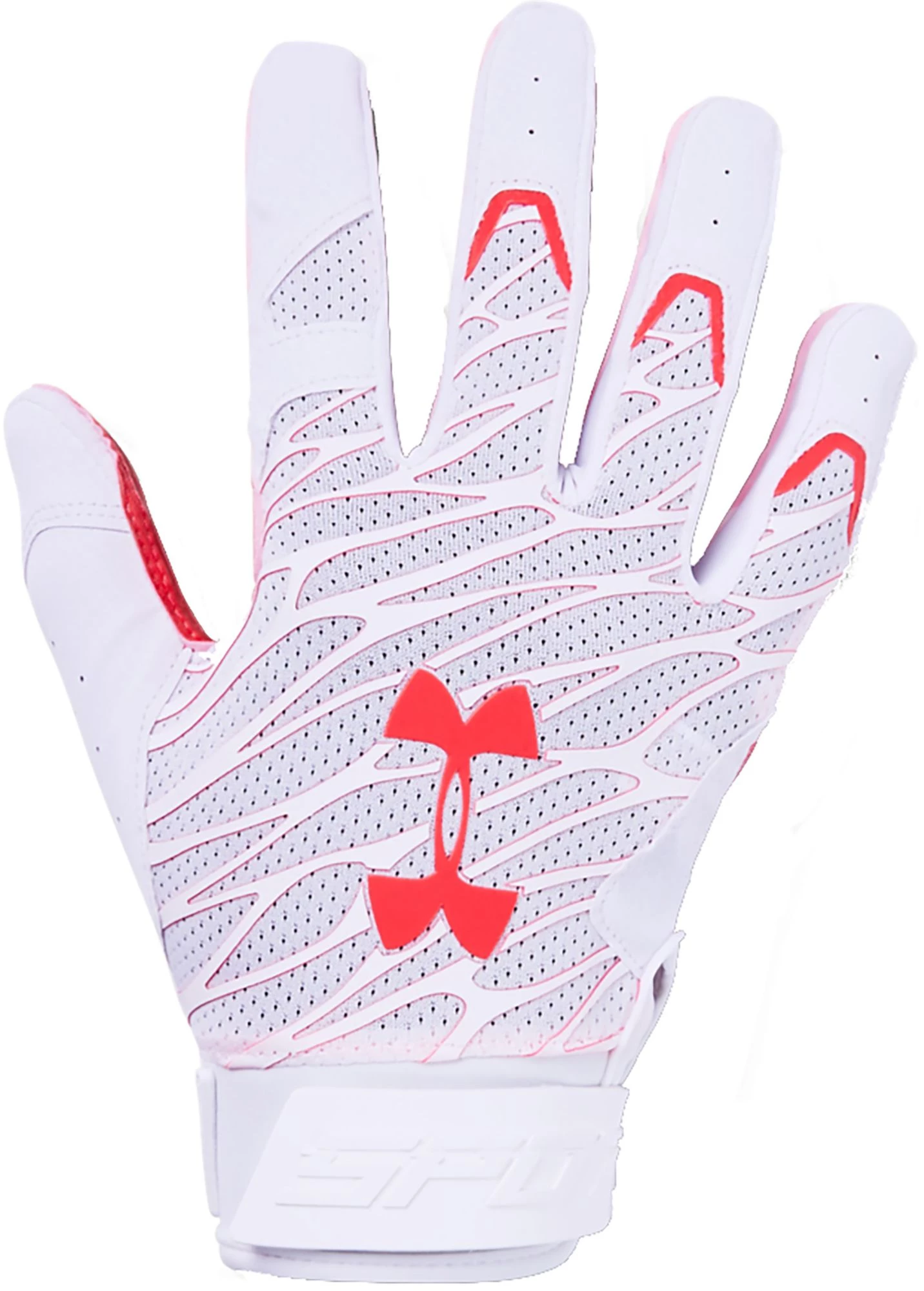 Under Armour Men's Spotlight Ultra Tack Football Gloves For Unisex White/coral 1 Under Armour Men's Spotlight Ultra Tack Football Gloves For Unisex White/coral