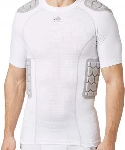 Adidas Adult Techfit Padded Football Shirt For Men White