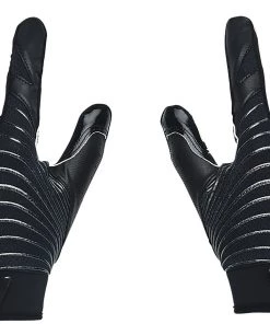 Under Armour Men's Blur Football Gloves For Unisex Red/metallic Silver