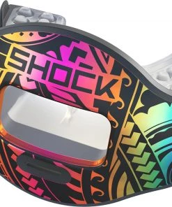 Shock Doctor Tribal Max Airflow 2.1 Chrome Convertible Lip Gaurd For Unisex White/black