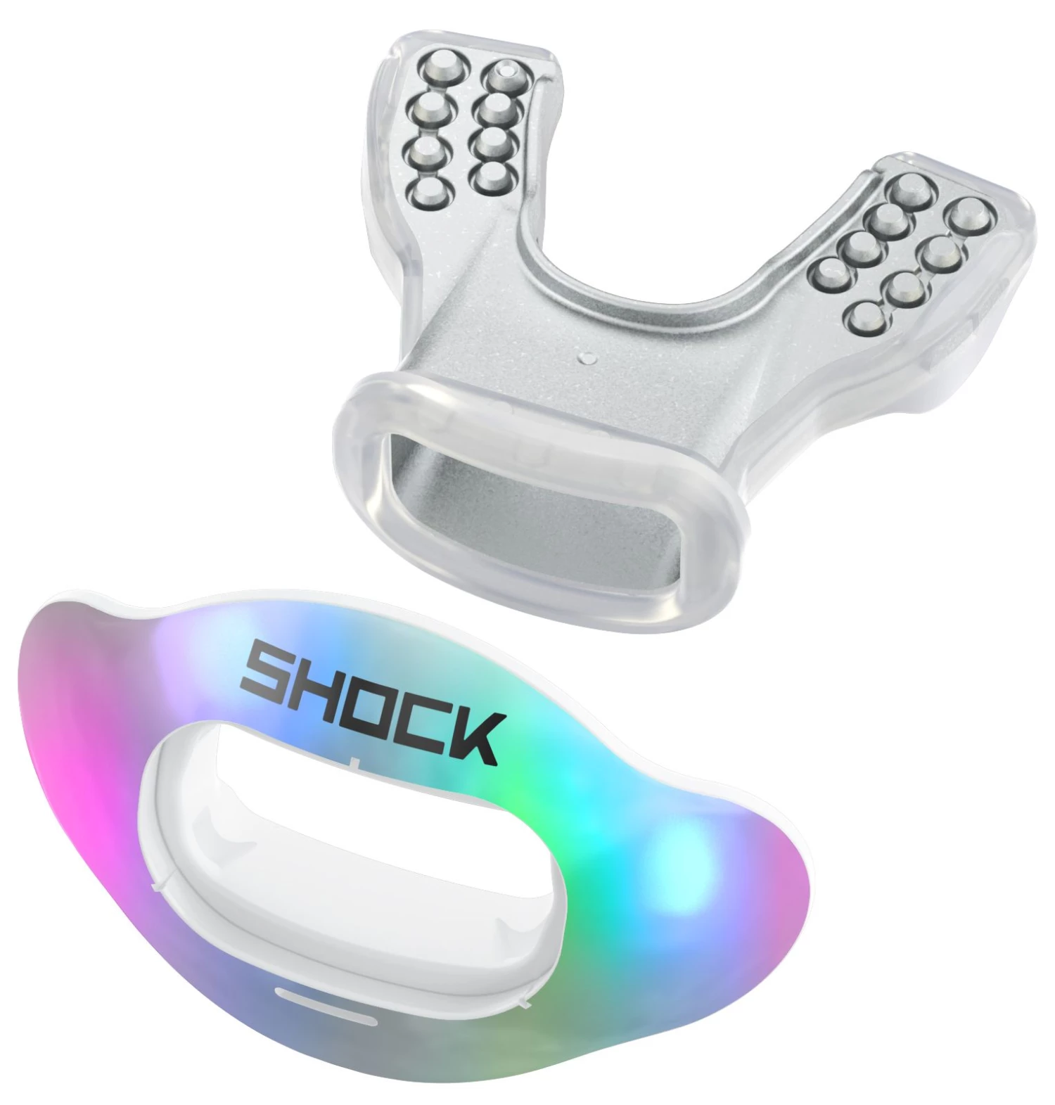 Shock Doctor Interchangeable Lip Guard With Shield For Unisex Iridescent 1 Shock Doctor Interchangeable Lip Guard With Shield For Unisex Iridescent