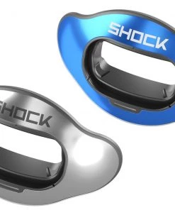 Shock Doctor Shield Only Chrome For Interchange Lip Guard 2-Pack For Unisex Silver/red