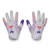 Under Armour Women's F8 Football Gloves Halo Gray/grape/beta