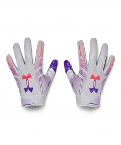 Under Armour Women's F8 Football Gloves Halo Gray/grape/beta