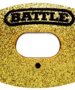 Battle Oxygen Glitter Lip Guard For Unisex Gold/black