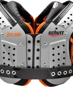 Schutt Varsity XV HD All-Purpose Football Shoulder Pads For Unisex Silver/orange/black