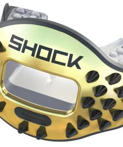 Shock Doctor Max AirFlow 2.0 3D Spike Chrome Lip Guard For Unisex Black/gold