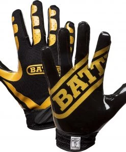 Battle Adult Receiver Gloves For Unisex Black/gold