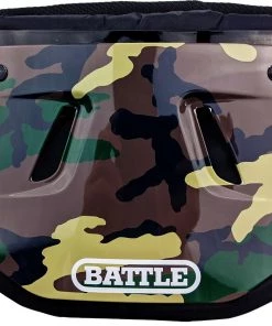 Battle Adult Chrome Green Camo Football Back Plate For Unisex Camouflage Green